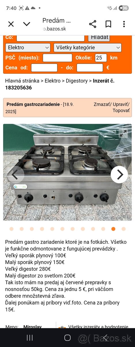 Predám dve plynové pece jedna z rurou - 4