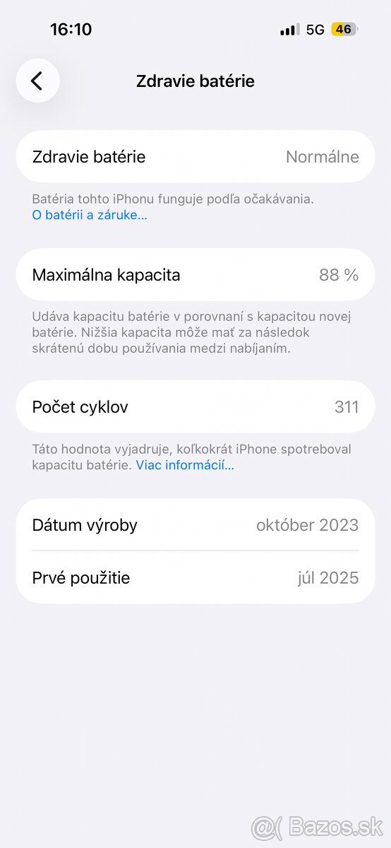 iPhone 15 256G 88% baterka - 4