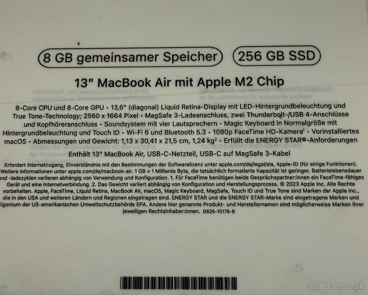 Apple MacBook Air 13 M2 8GB/256GB - 4