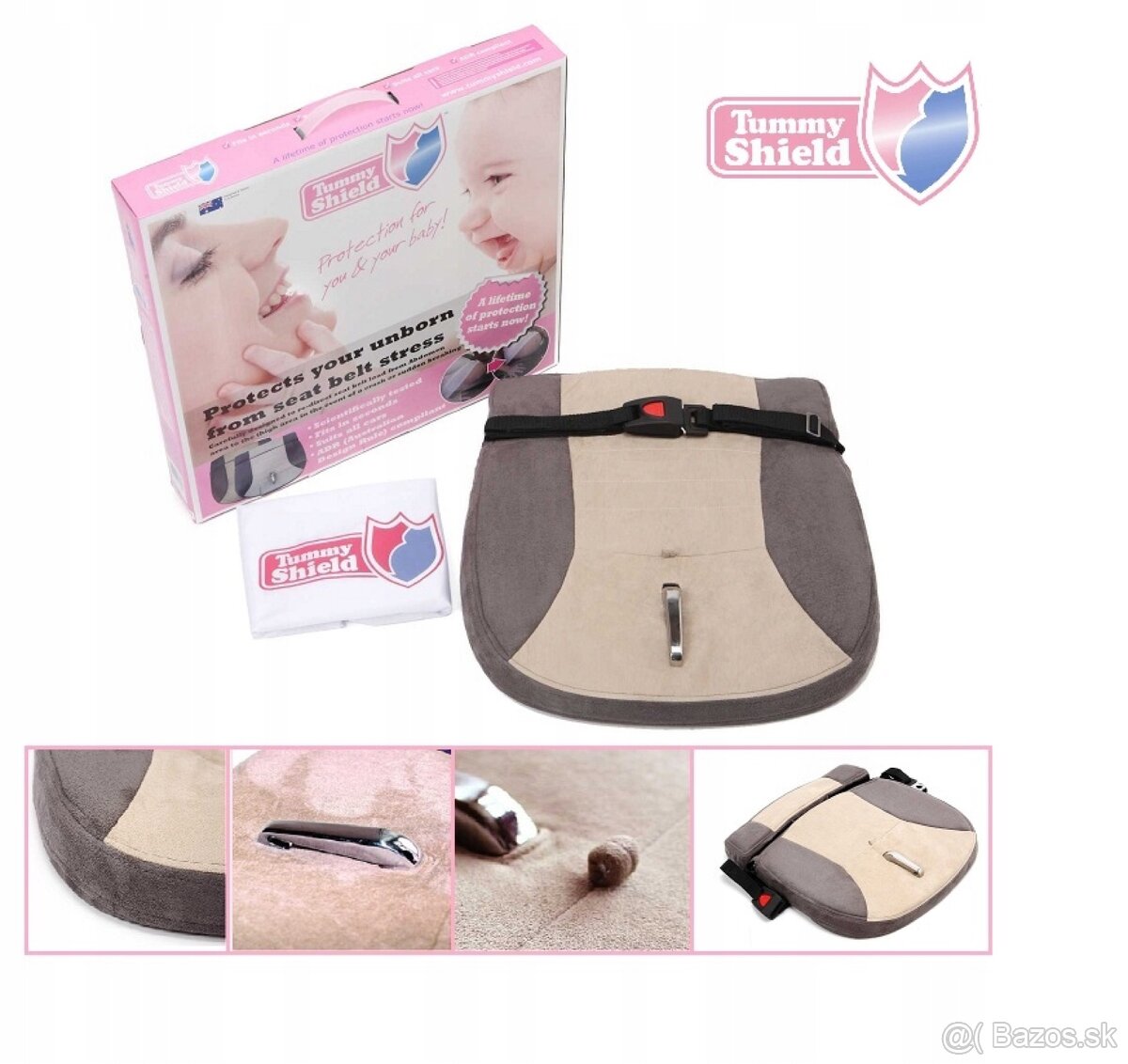 Tummy shield Podsedák pre tehotné ženy, adaptér do auta - 4