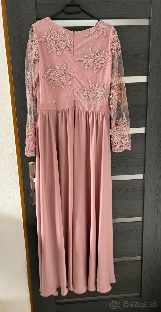 Ružovozlaté spoločenské šaty 44/XL a 42/L - 4