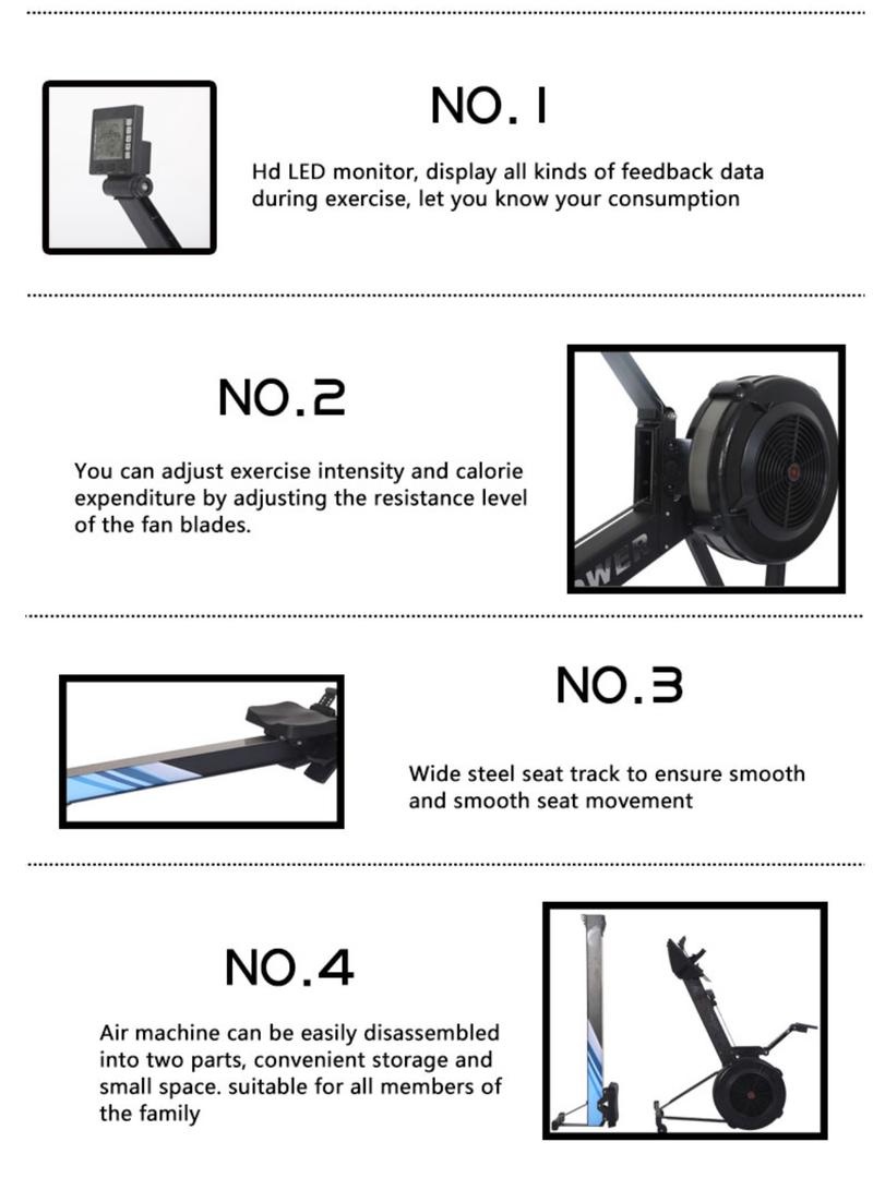 veslovaci trenazer (air rower) - 4
