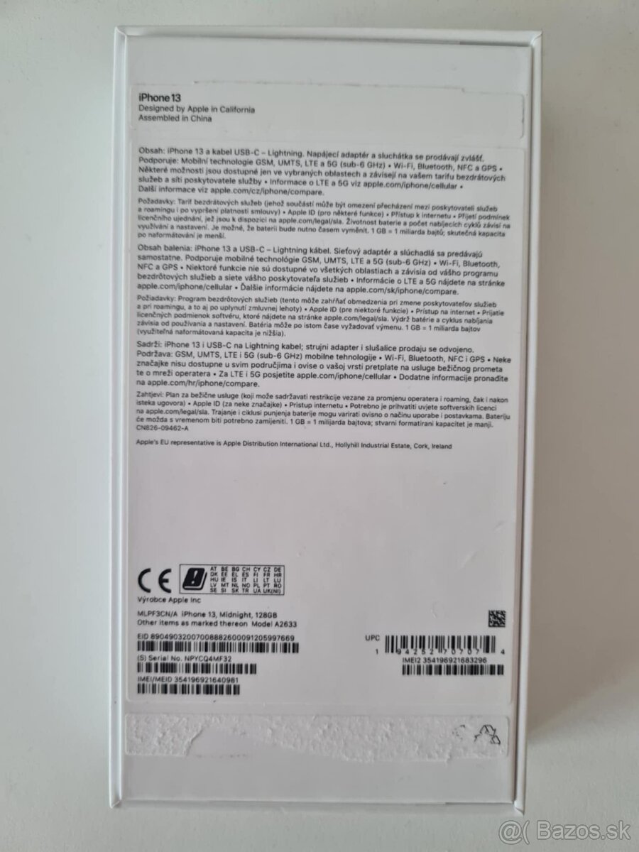 Predám Apple iPhone 13 Midnight blue – 128 GB - 4