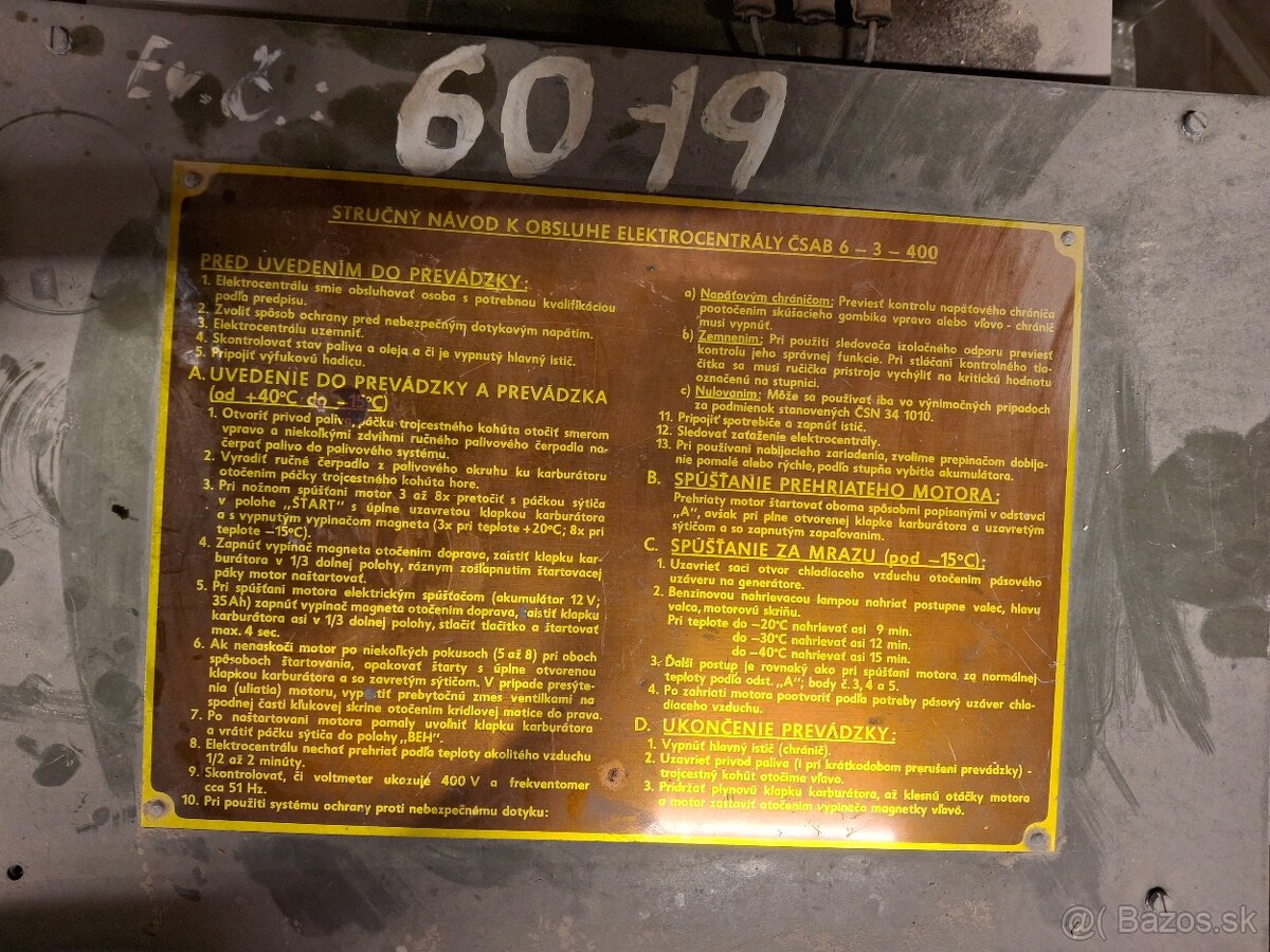 Vojenská Elektrocentrála ČSAB6/3/400 - 4