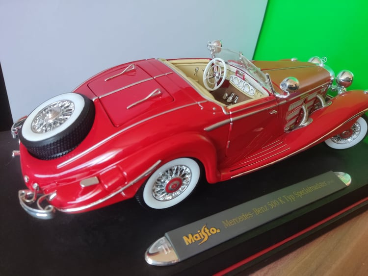 Mercedez benz 500k typ specialroadster Maisto v mierke 1:18 - 4