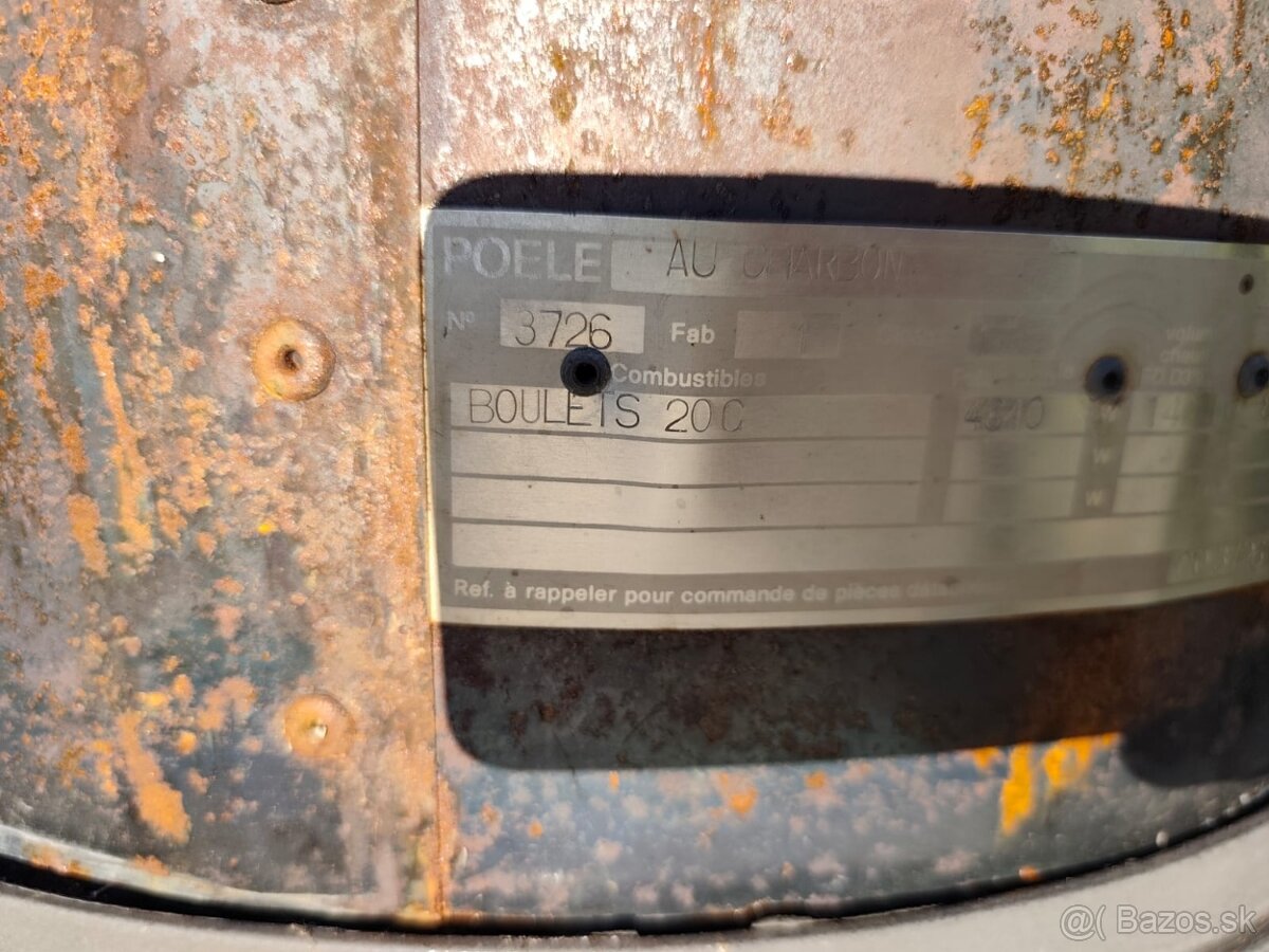 Liatinové kachle GODIN – francúzske, starožitné, funkčné / d - 4