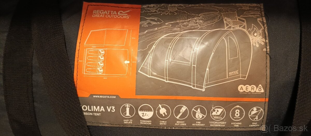 Regatta Kolima V3 4 Nafukovací Stan 4osoby Karimatky Outwell - 4