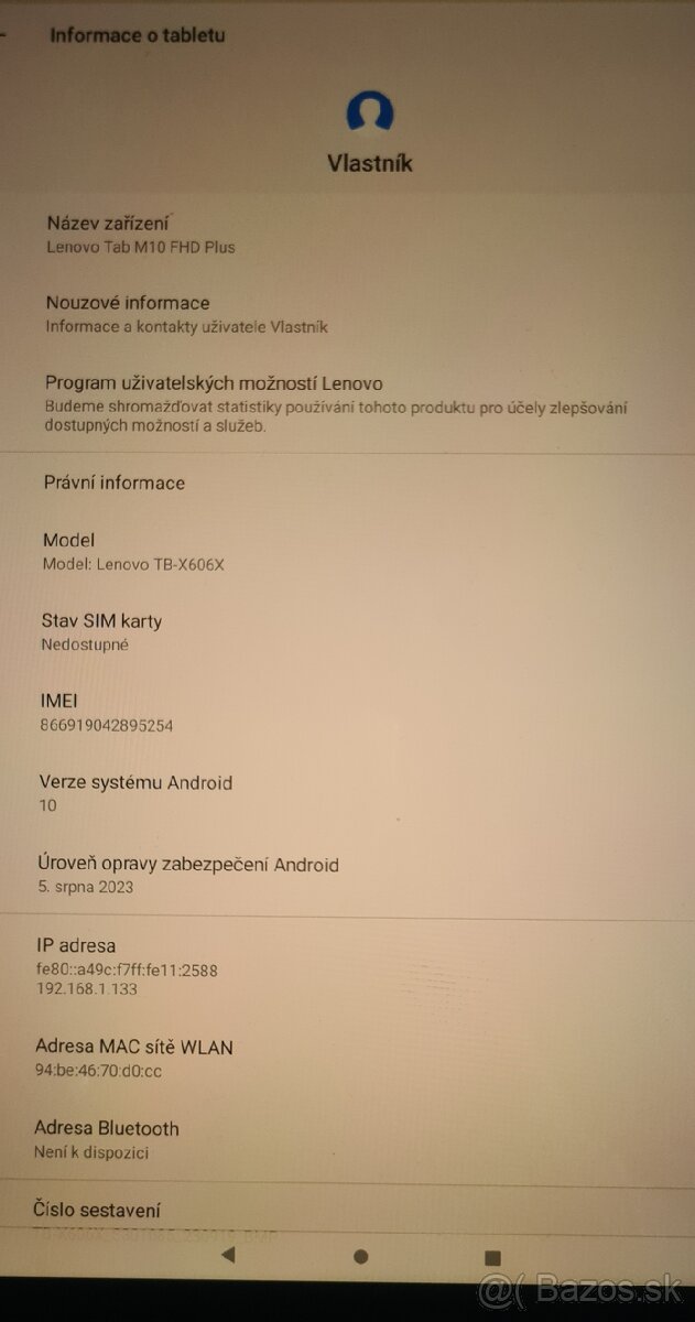 Tablet LENOVO TAB M10 - 4
