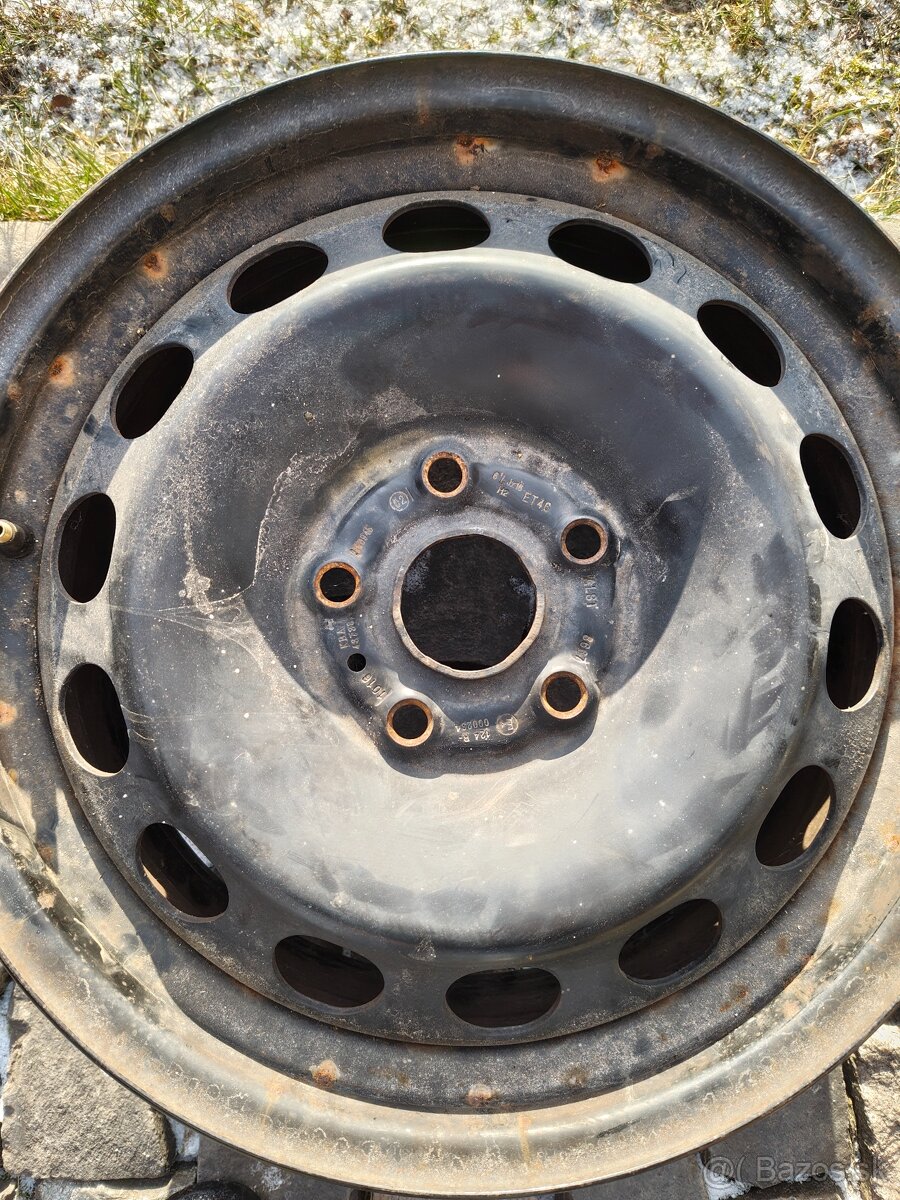 Predám 2 použité plechové disky 6,5J x 16 ET46 - 4