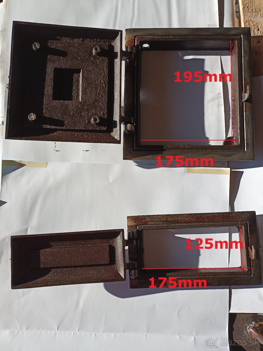 Liatinové dvierka na pec sada 7 - 4