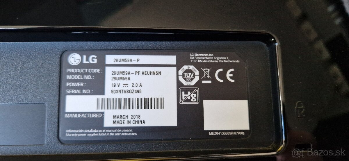 Monitor LG 29" širokouhlý + HDMI kábel - 4