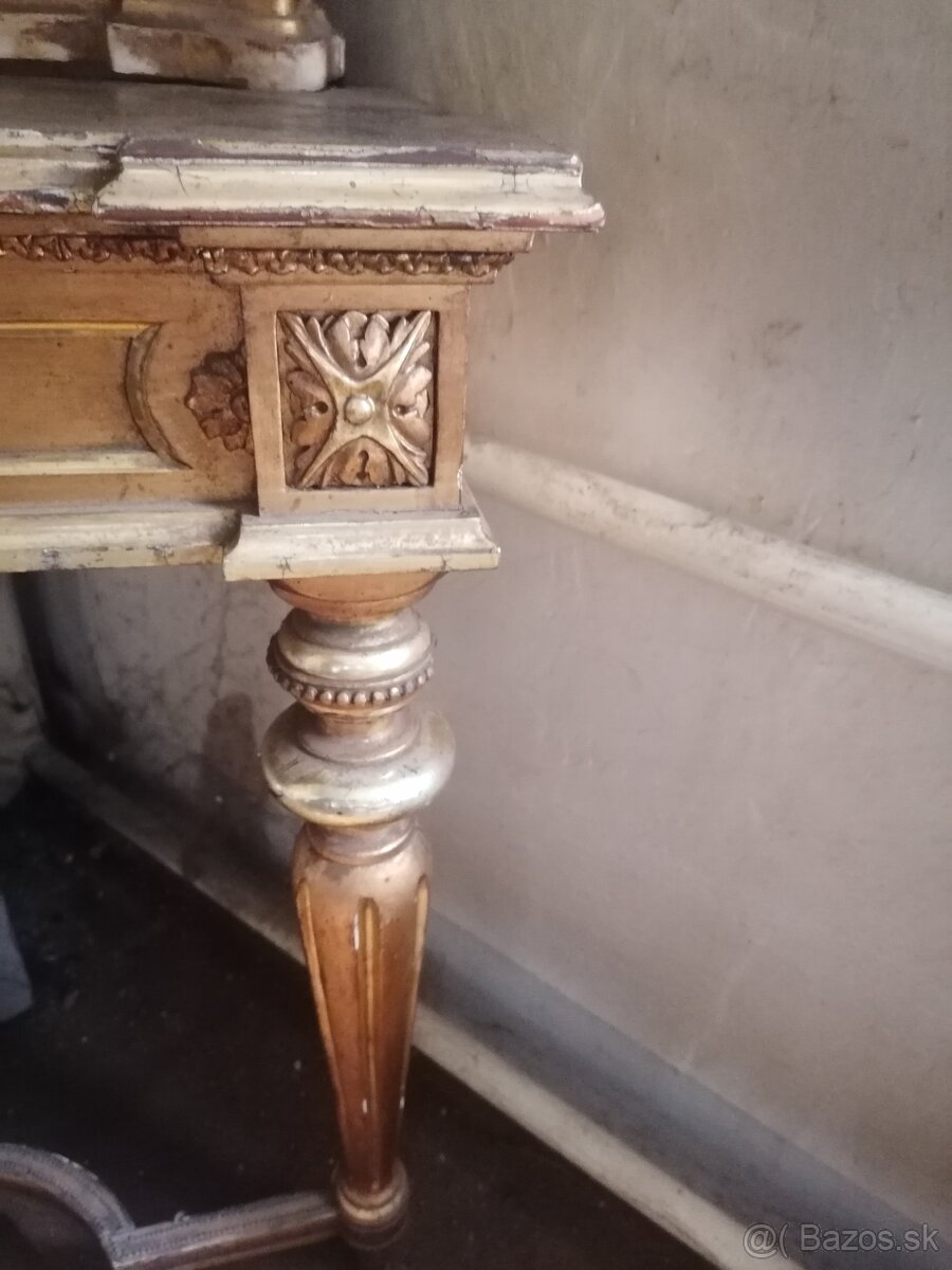 Stôl so zrkadlom starožitný rak. Uhorsko - 4