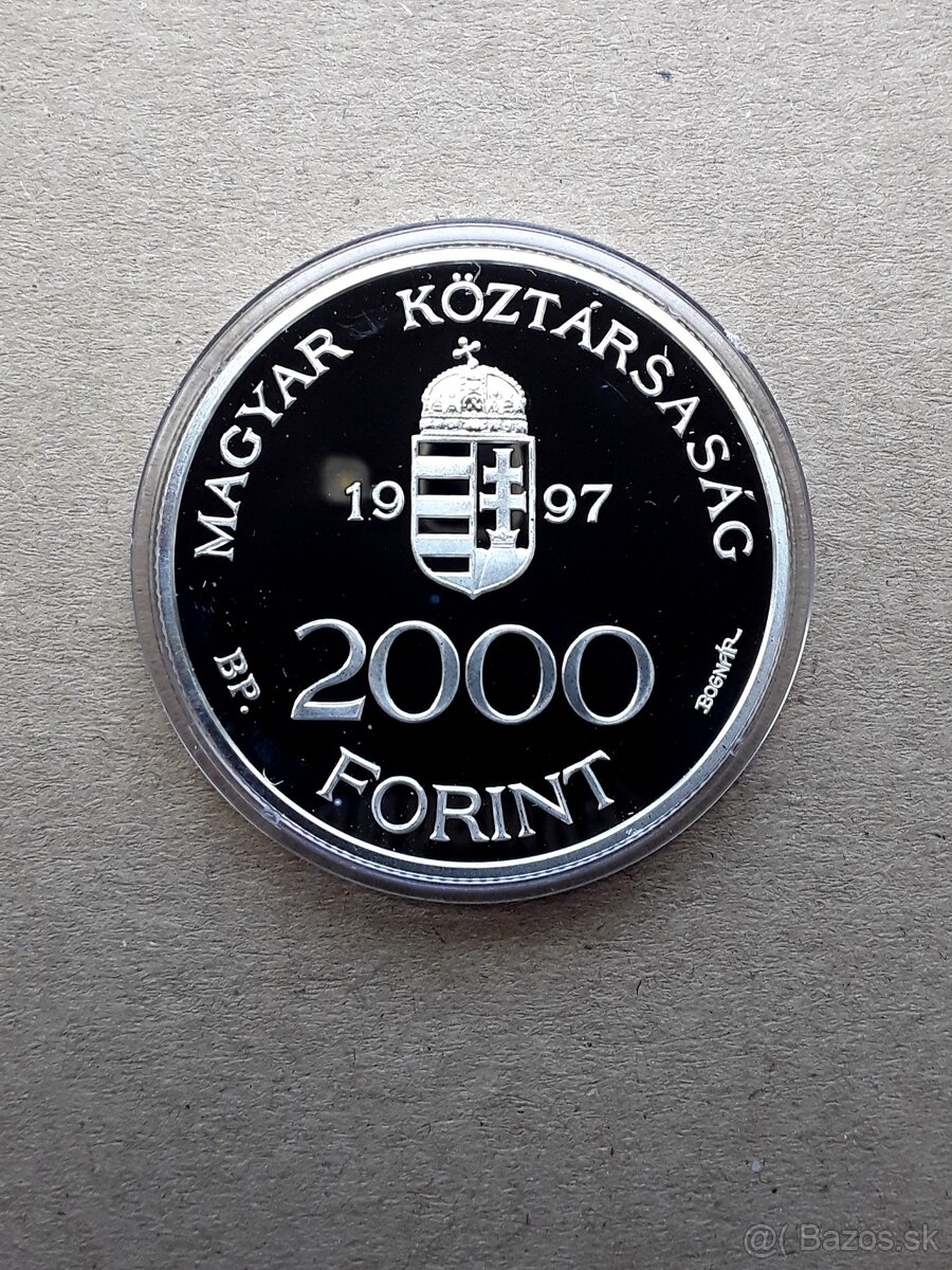 Minca 2000 Forint 1997 proof, striebro - 4
