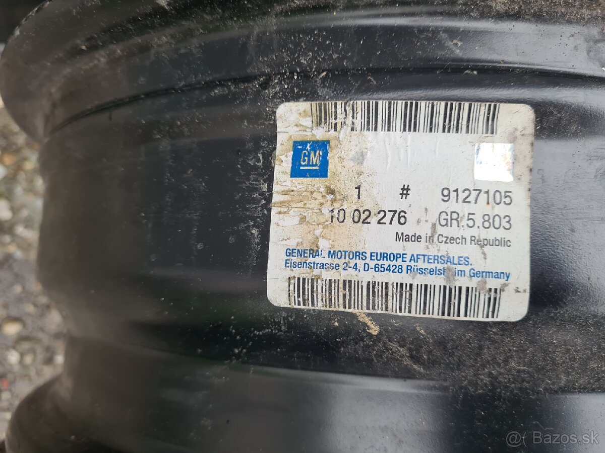 Plechove disky 4x100mm r15 opel - 4