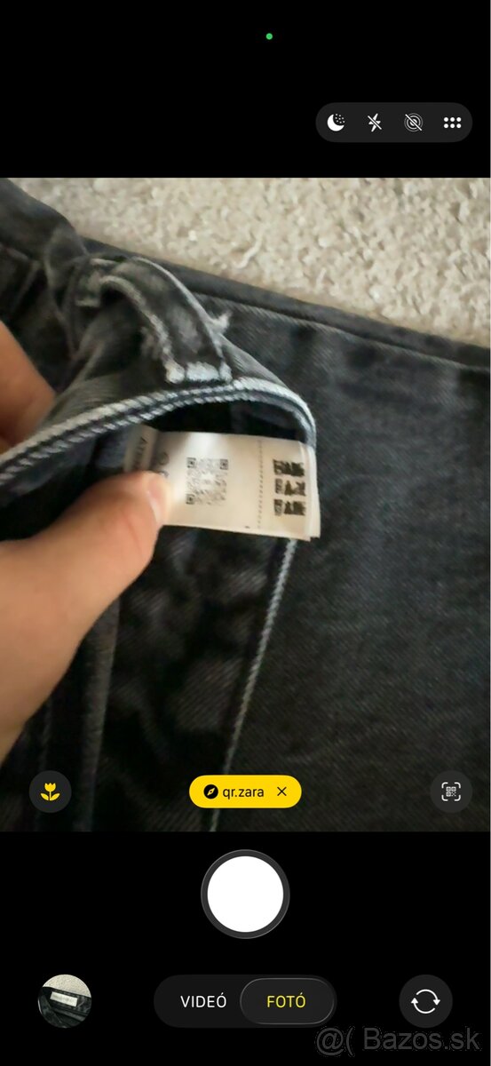 Zara Flared Washed Jeans Black - 4