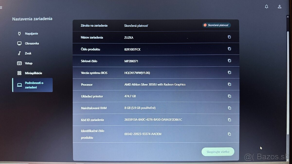 Nový Notebook Lenovo IdeaPad 1 15ADA7 - 4