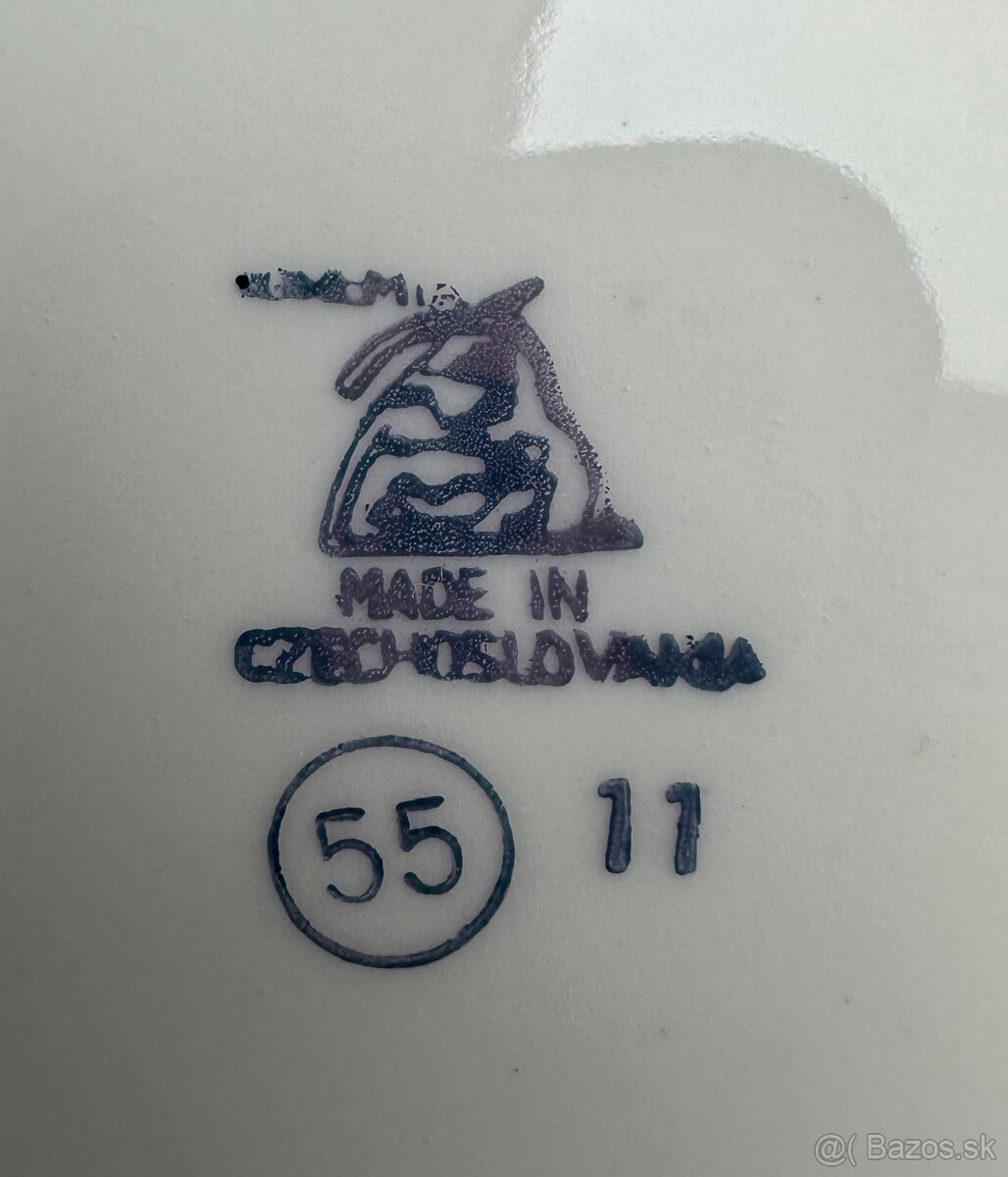 KARLOVARSKÁ porcelánová miska s tanierom vintage za 5€ - 4