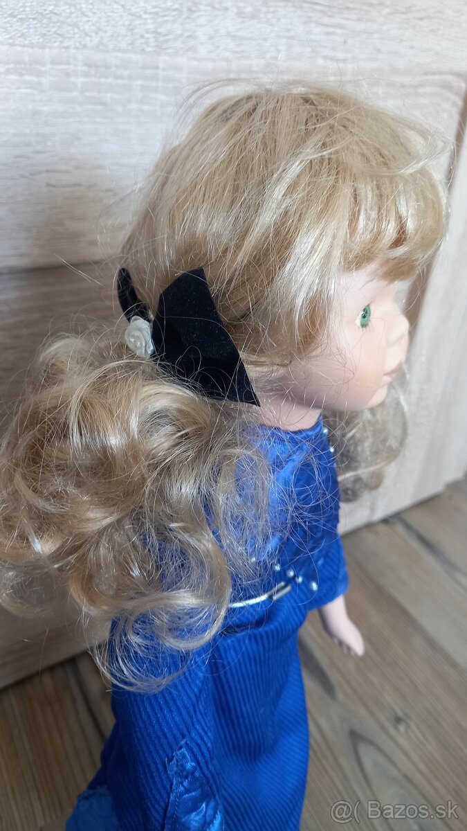 Keramicka babika so stojanom - modre saty - 4