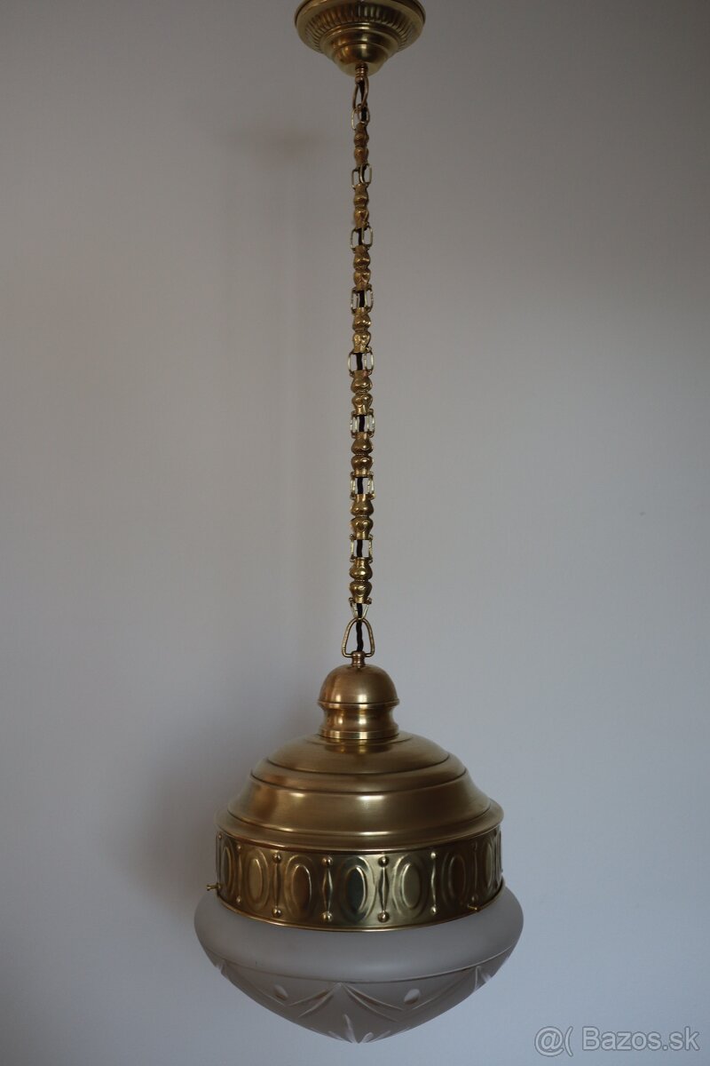 Starožitný mosadzný luster. - 4