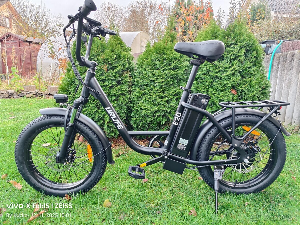 Mestský fat ebike Urlife 20x3.0“,500W,13Ah 624Wh,35km/h,80km - 4