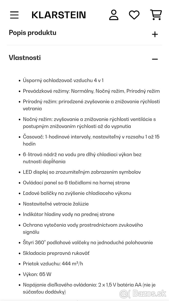 Ochladzovač vzduchu Klarstein - 4