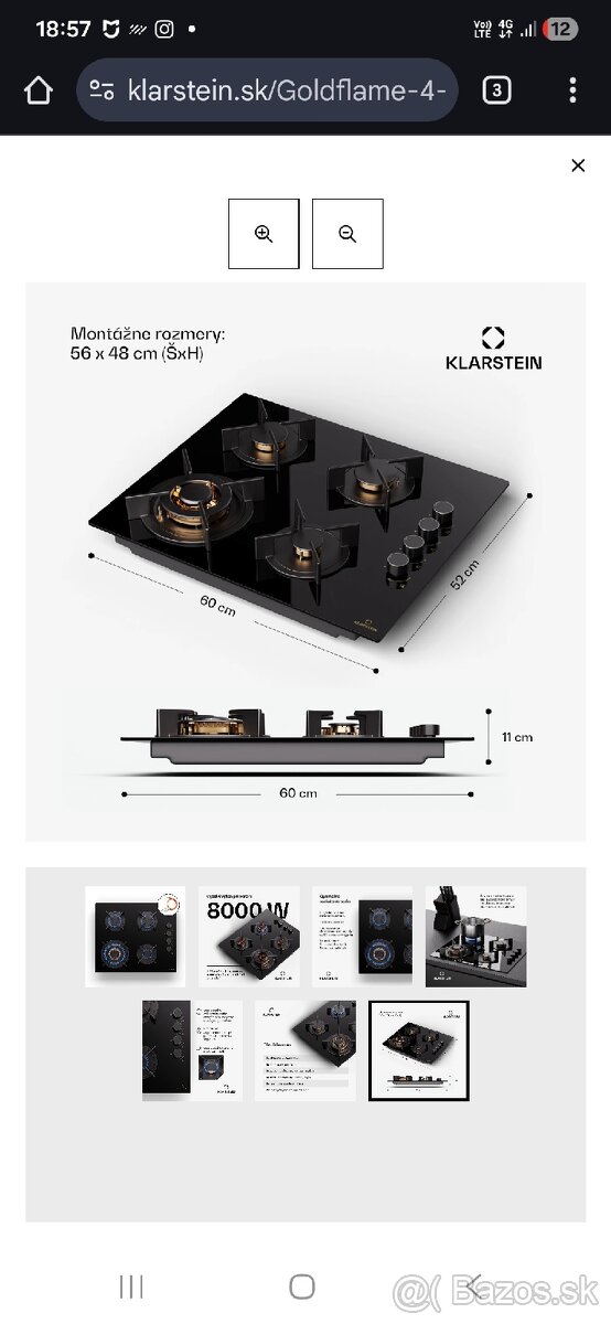 Plynová varná doska - 4