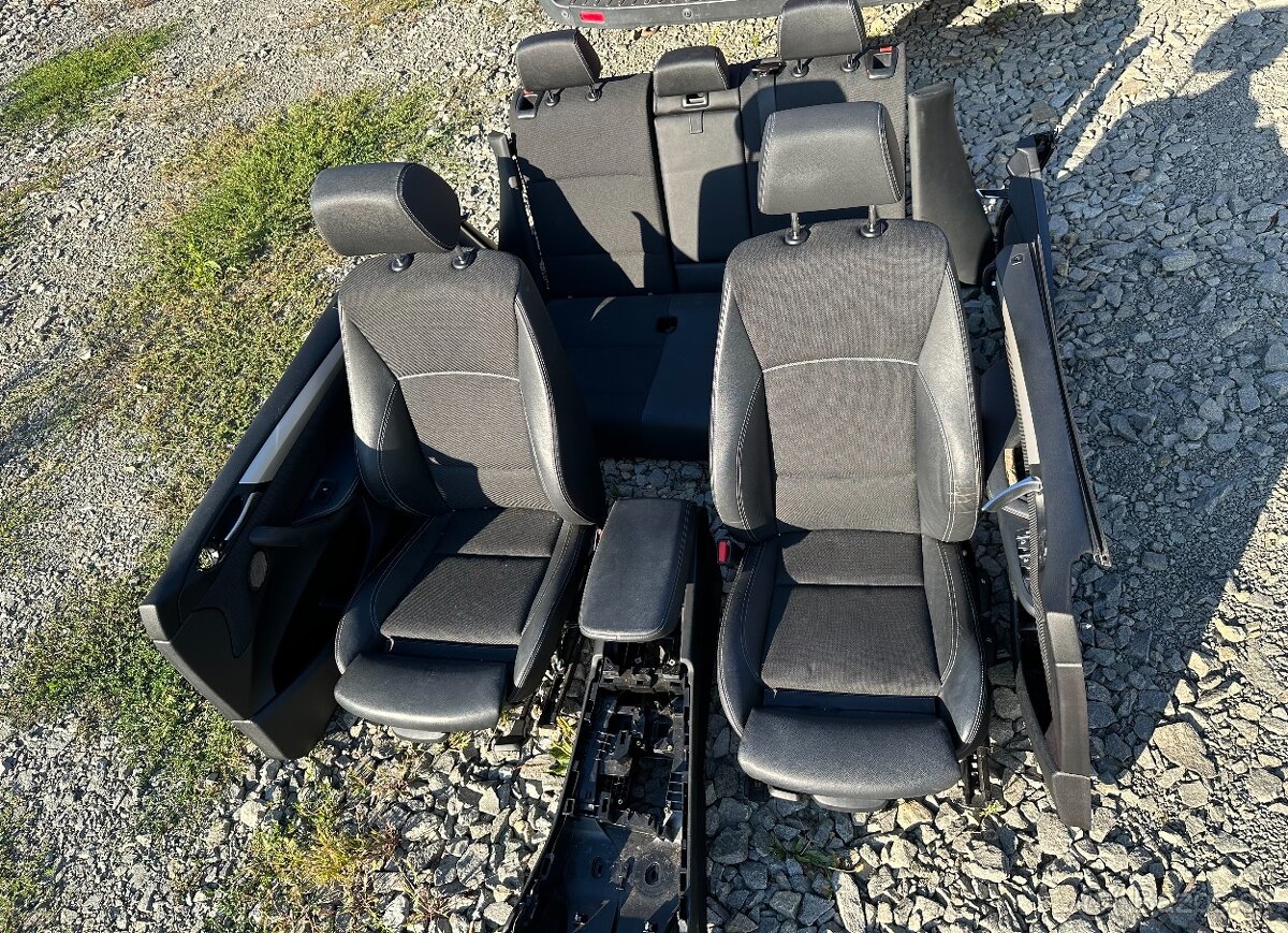 Sedačky bmw f25 x3 kompletne polokožené sedadla - 4