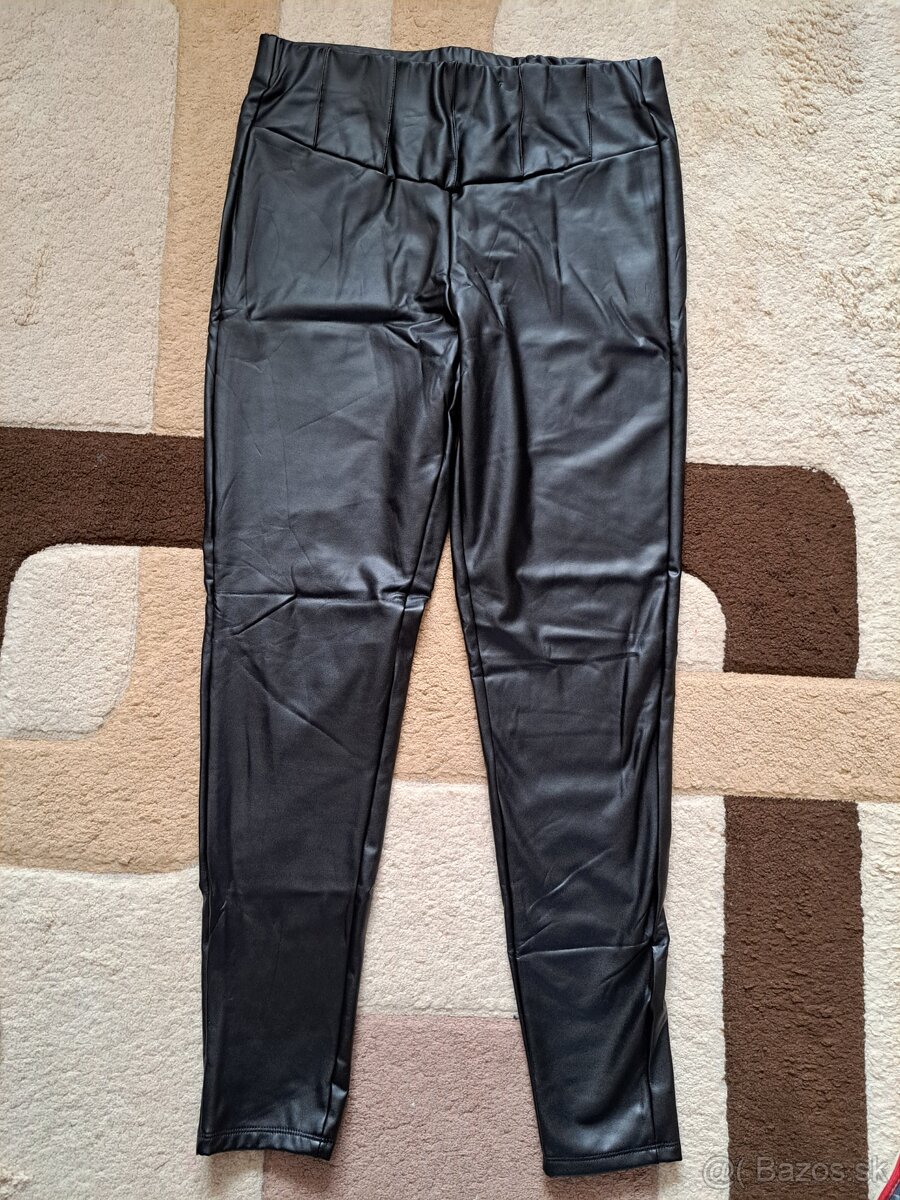 Koženkové nohavice nové - 4