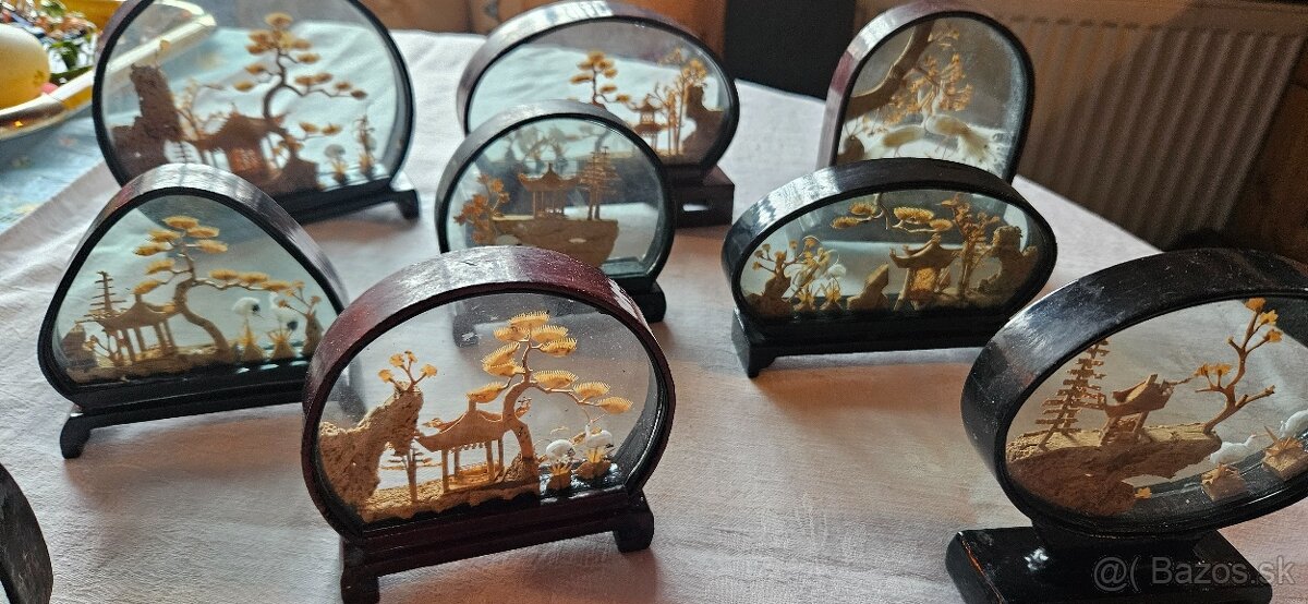 Korkove vyrezy s skle, zbierka - 4