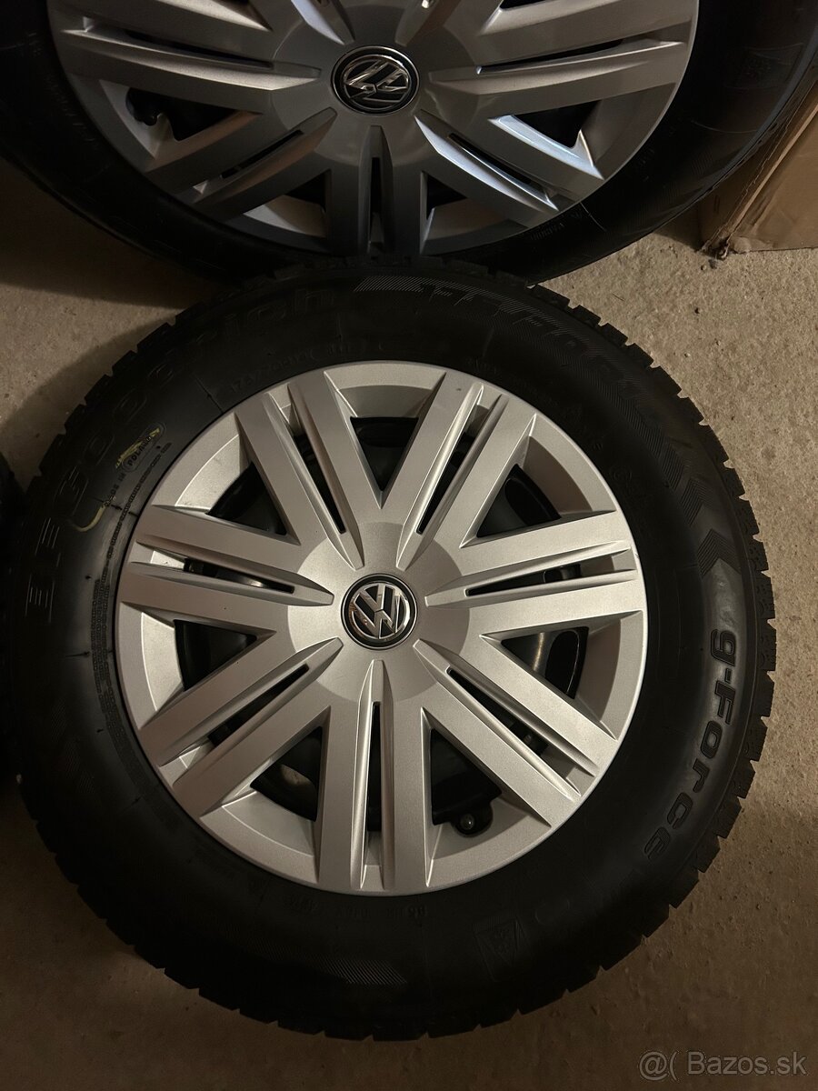 VW originál 5x100r14 disky + zimné pneu. - 4