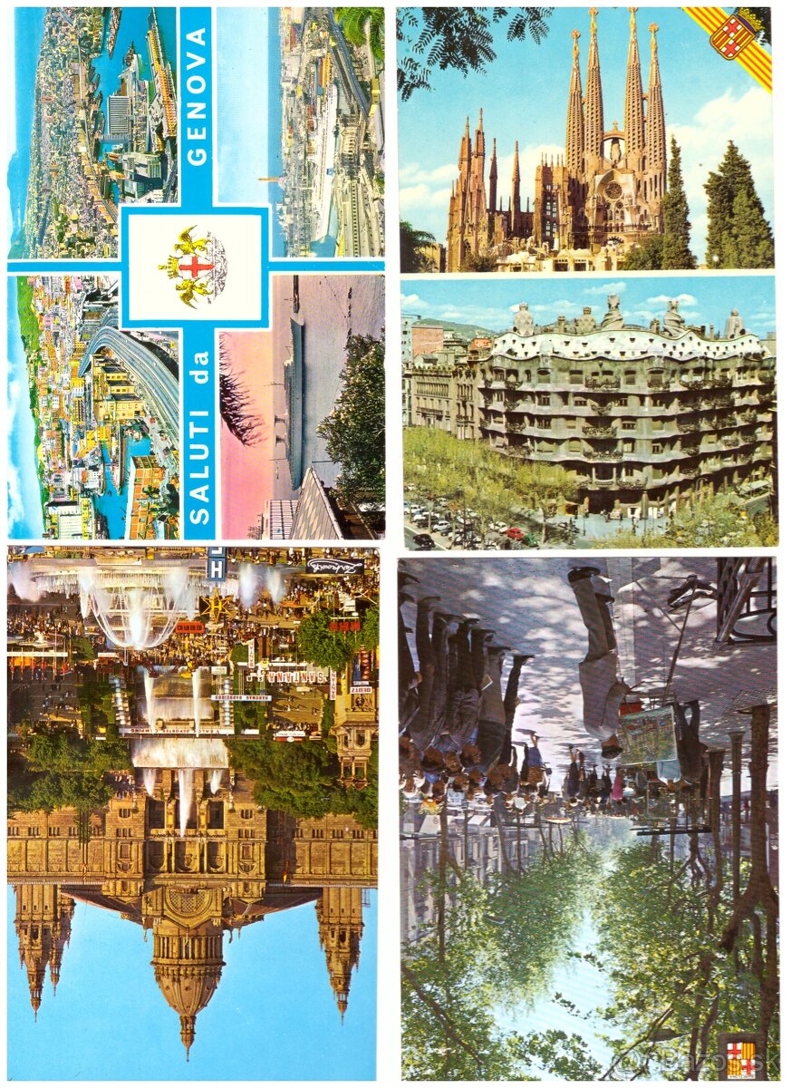 Pohľadnice mix svet farebne 1 - 4