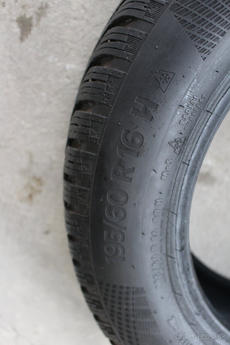 CONTINENTAL..6MM..Zimné Pneumatiky..195/60 r16 - 4