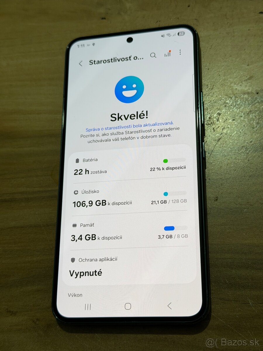 Predám Samsung Galaxy S22 128GB Blue Známky Opotrebovania - 4