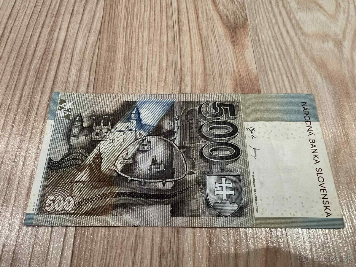 slovenské bankovky 500 SK - 4