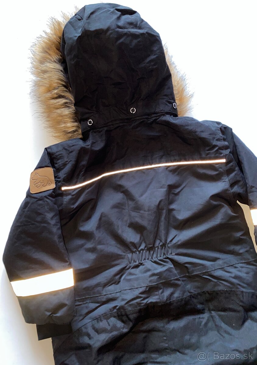 Nordbjørn čierny zimný overal/kombinéza veľkosť 92 - 4