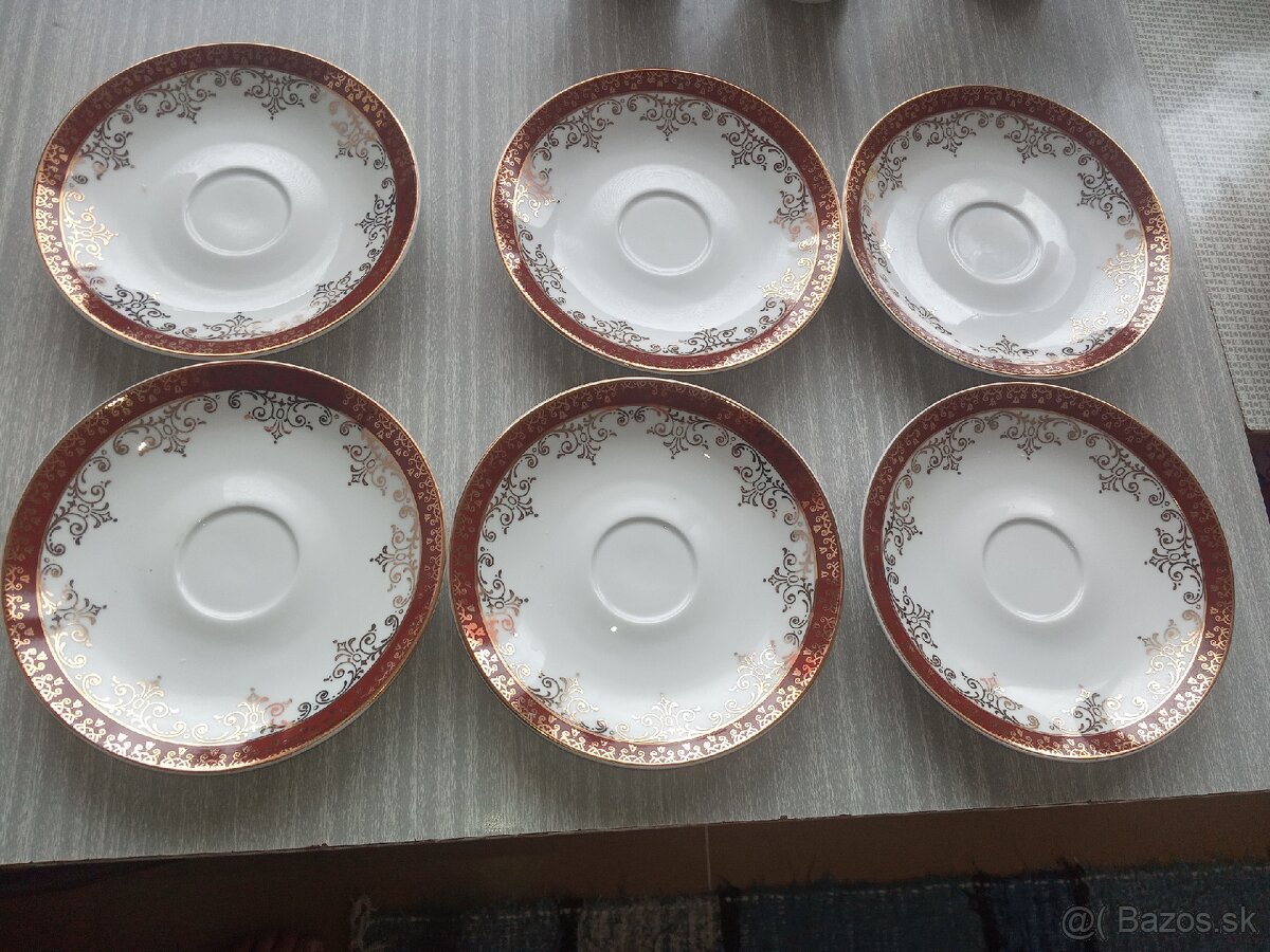 Šálky a podšálky, porcelán. - 4