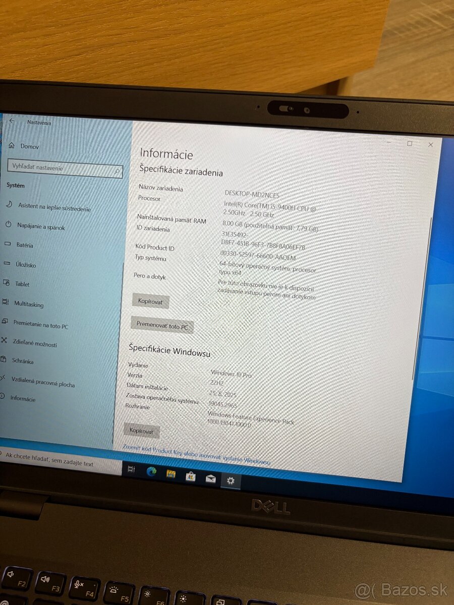 Dell Latitude 5501 – i5, 8 GB RAM, 256 GB SSD, Window - 4