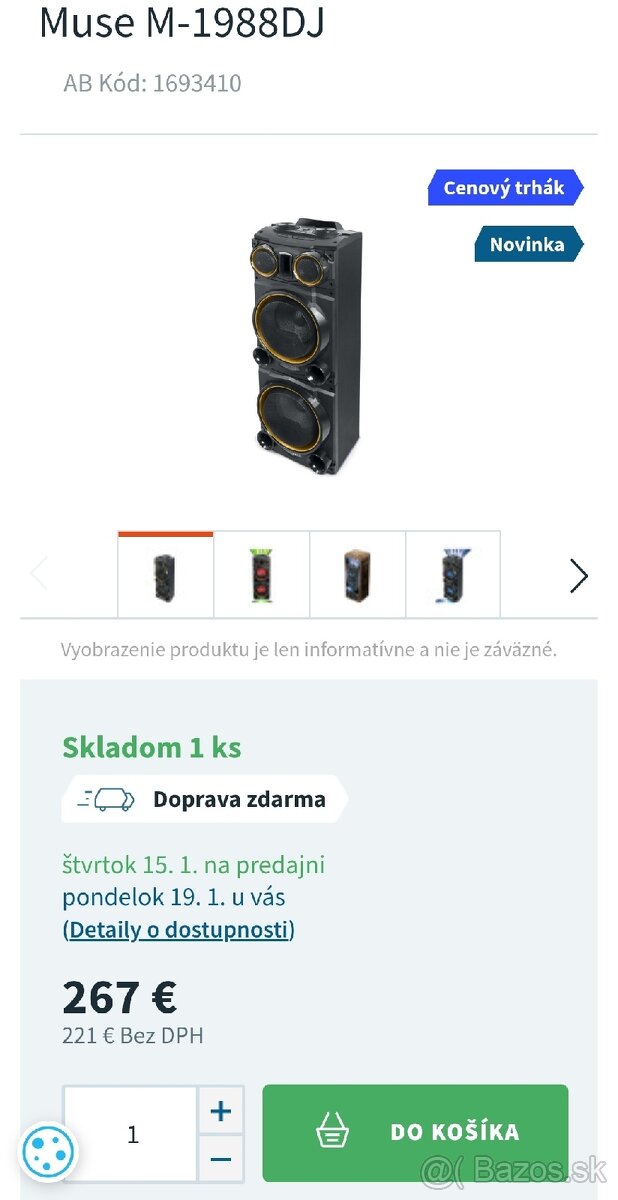 Bluetooth Party Reproduktor MUSE M-1985 DJ - 4