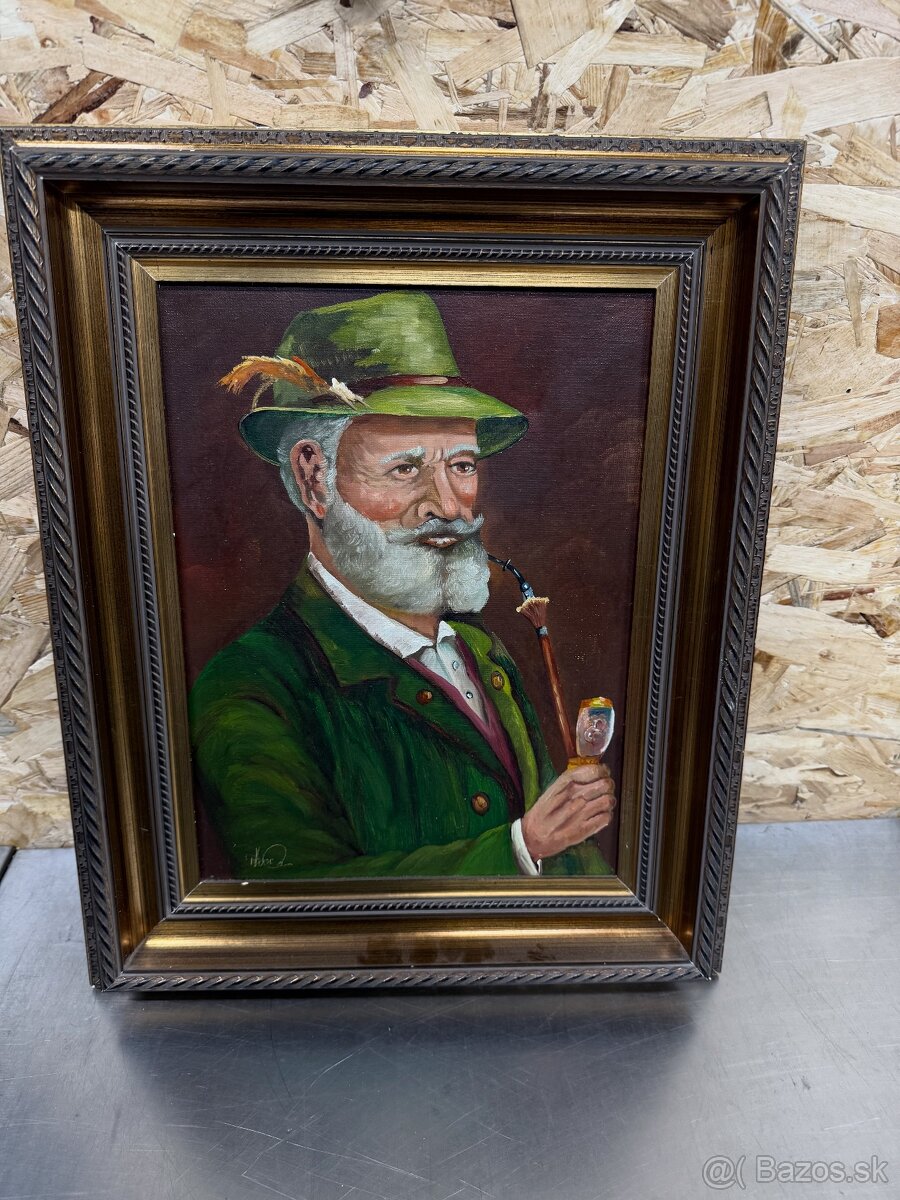 Trofej,parohy,parozie,jelen,obraz - 4