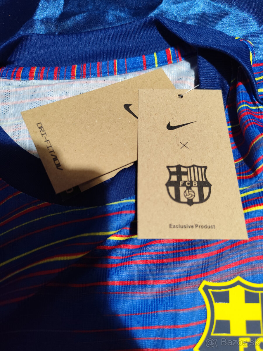 Dres Fc Barcelona Hráčsky Blaugrana Pásikavý Unikátny - 4