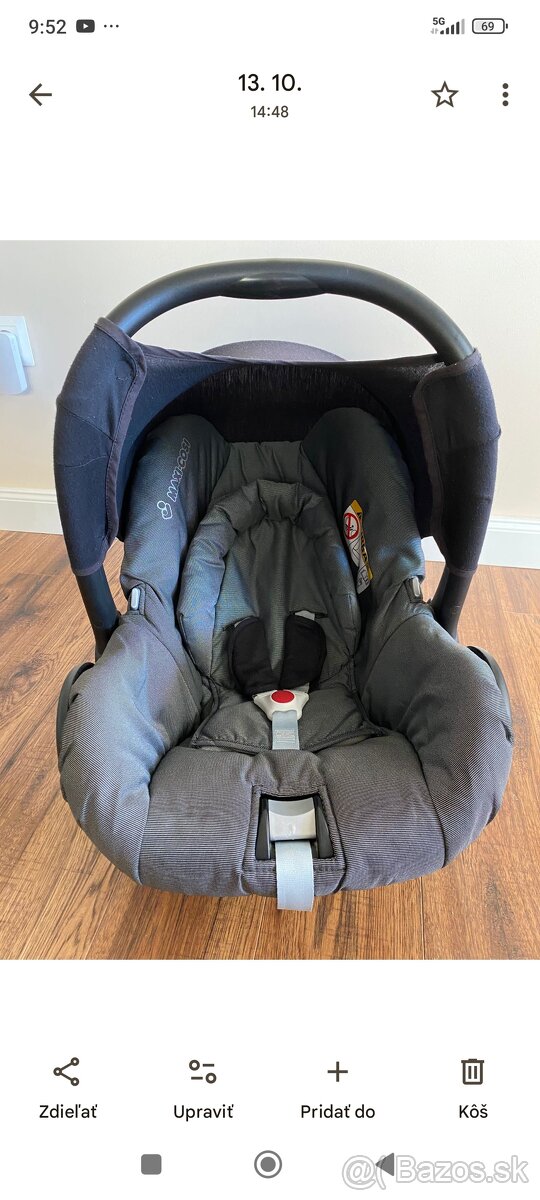 Detské vajičko zn. Maxi Cosi od 0-13kg+deka Zn.Richelieu - 4