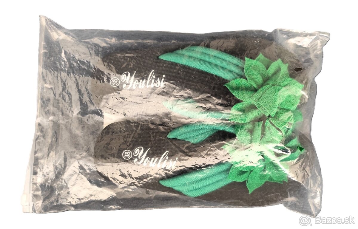 Dámske šlapky zelené - 4