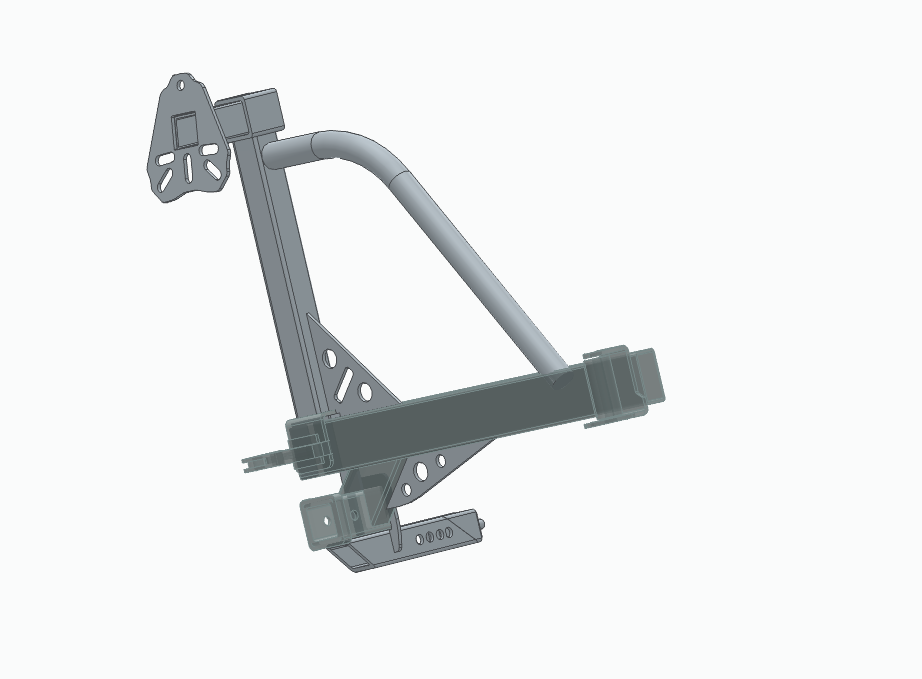 Offroad - držák rezervního kola do US tažného CAD/DXF/STL