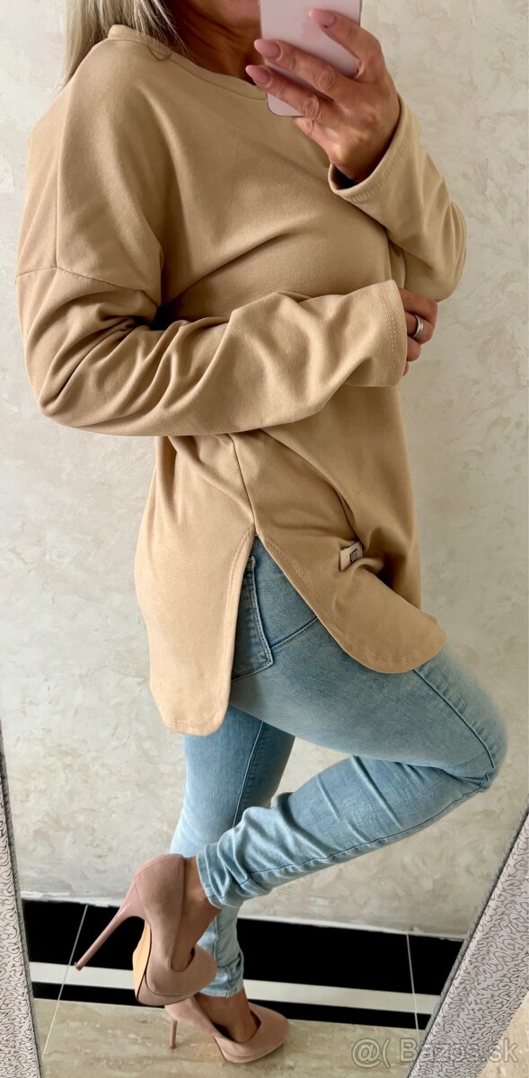 Damska talianska tunika beige - 4