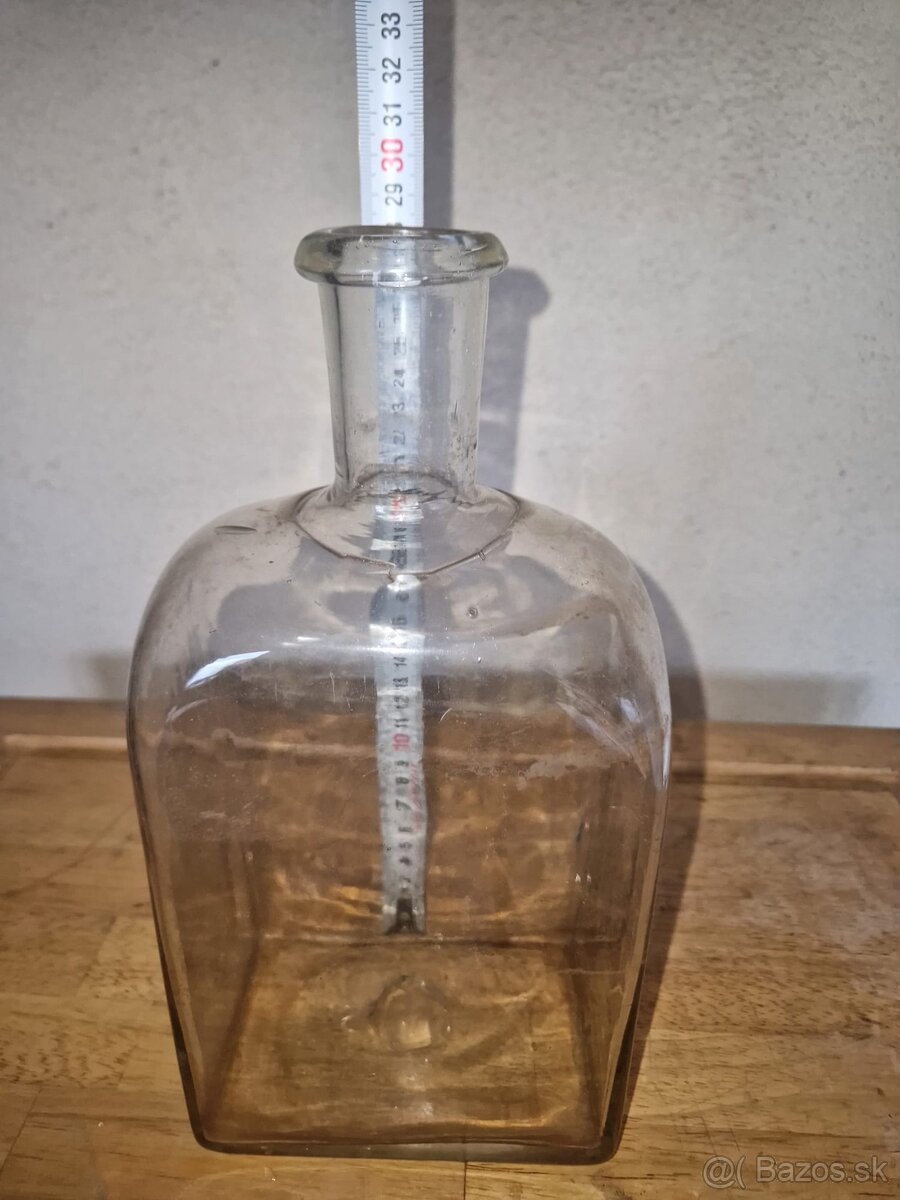 Baroková sklenená fľaša - 4