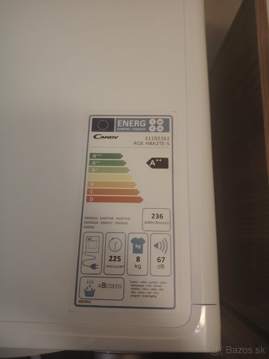 Predám sušičku Candy 8KG - 4
