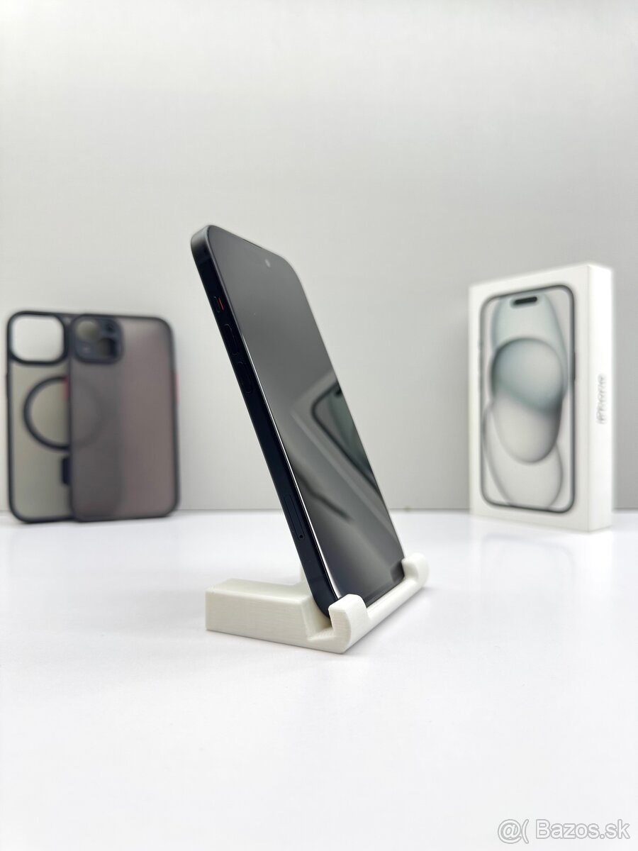 iPhone 15 BLACK 128GB TOP STAV ORIGINÁL+PRÍSLUŠENSTVO - 4