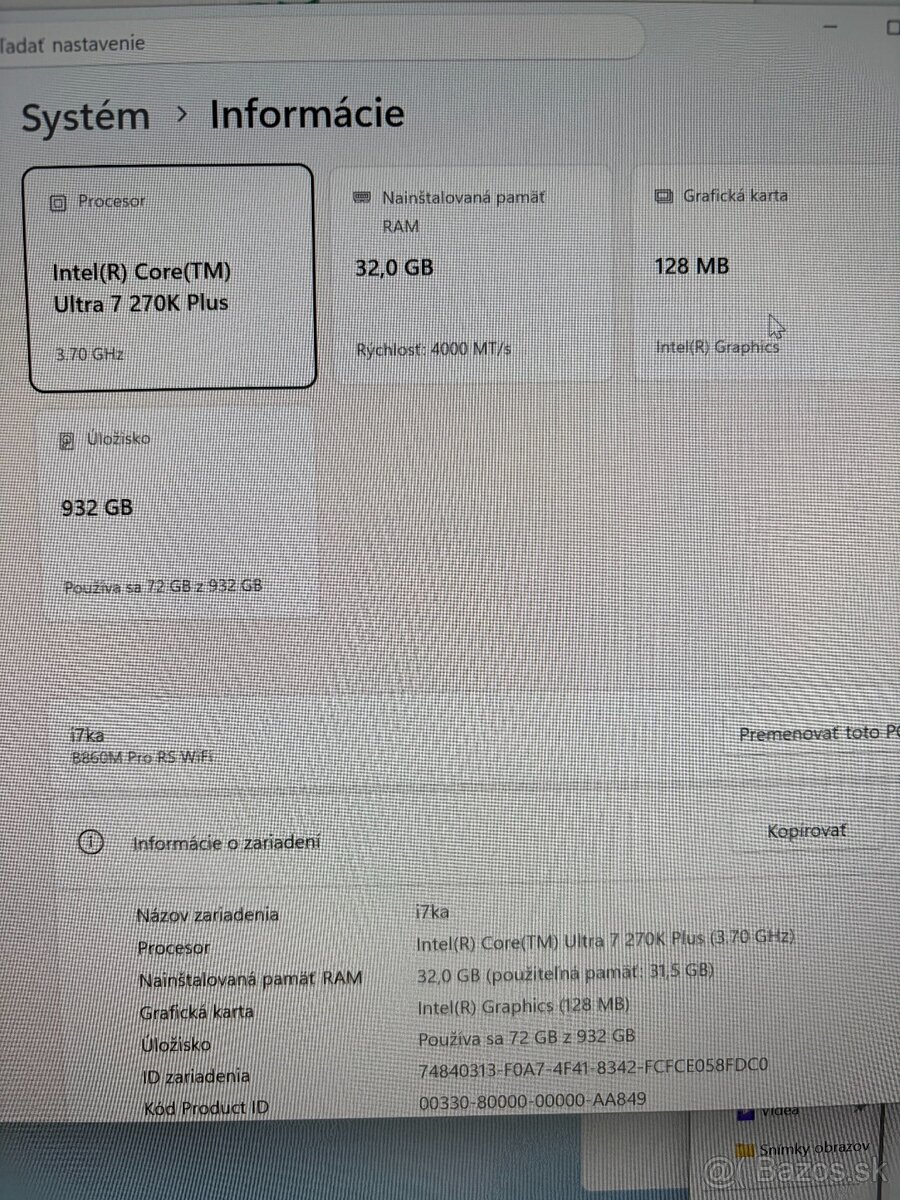 Počítač Intel i7 270K Plus na predaj nový - 4