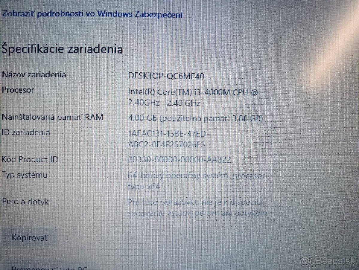 predám HP PROBOOK 470 G1 , 17" displej , WINDOWS 10 - 4