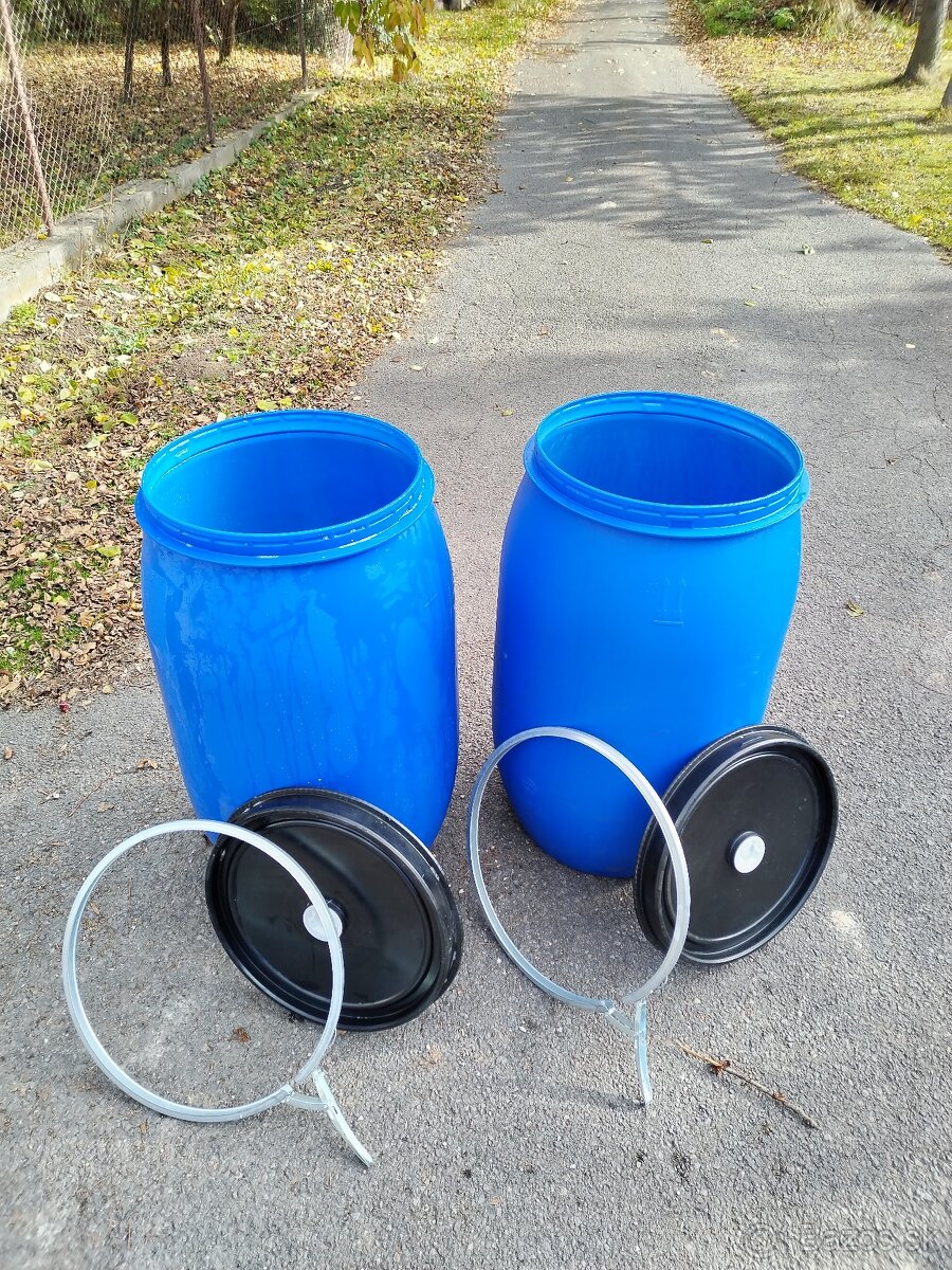 Predám plastový nový sud objem 220 litrov - 4